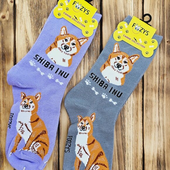 Unisex Canine Foozys Socks - Shiba Inu - Picture 1 of 2